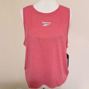 Reebok Cut Out Back Tank Hibiscus XL Slim